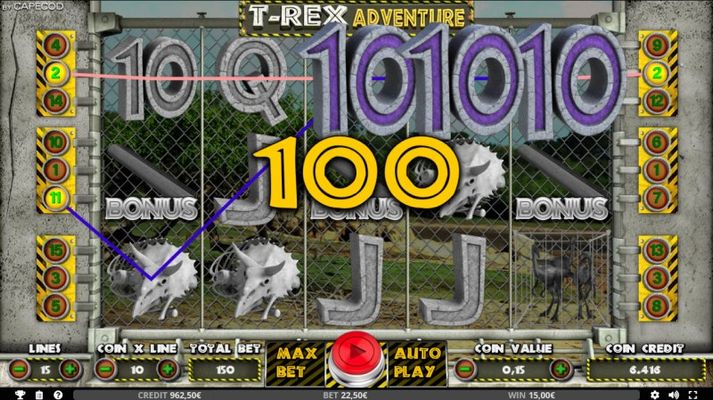 T-Rex Adventure :: Game pays in both directions