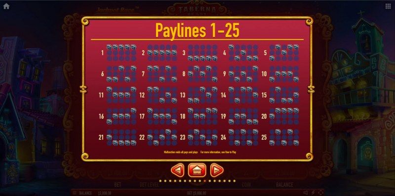 Paylines 1-25