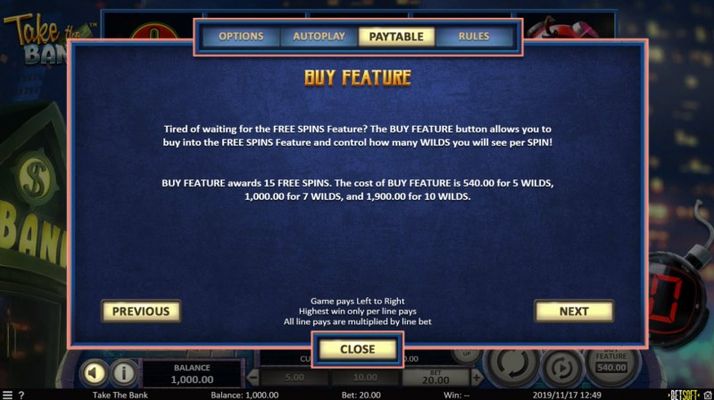 Buy Feature