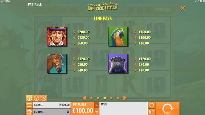 Tales of Dr. Dolittle :: Paytable - High Value Symbols