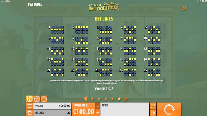 Tales of Dr. Dolittle :: Paylines 1-25