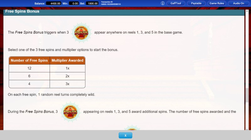 Free Spin Feature Rules