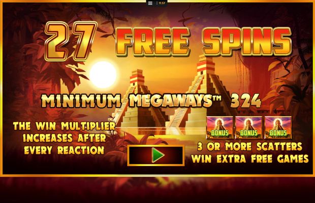 27 free spins awarded