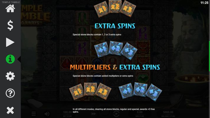 Temple Tumble :: Free Spins Rules
