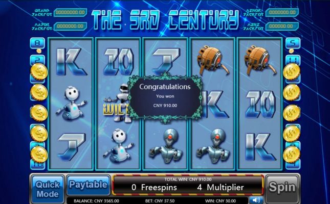 Total free spins payout