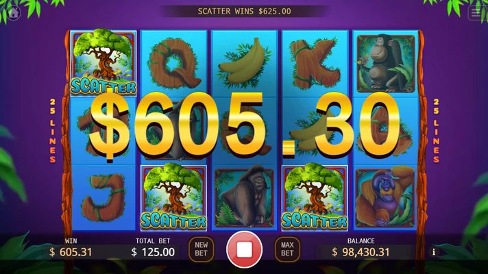 Scatter symbols triggers the free spins feature