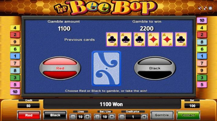 The Bee Bop :: Red or Black Gamble Feature