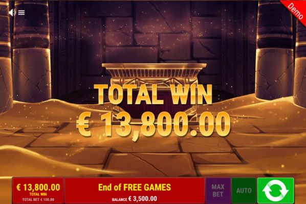 Total free spins payout