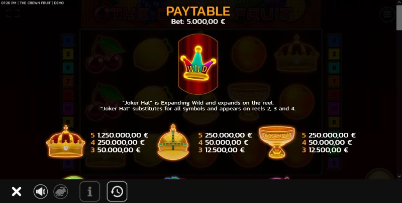 Paytable - High Value Symbols