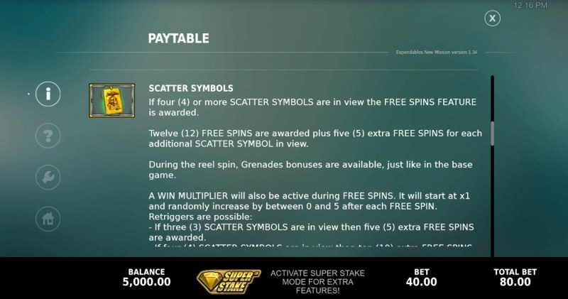 The Expendables New Mission Megaways :: Scatter Symbol Rules