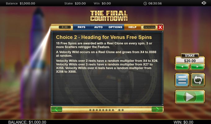 The Final Countdown :: Feature Rules