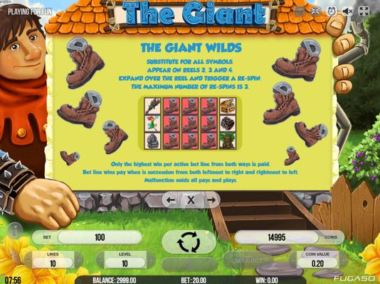 The Giant :: Wild Symbols Rules
