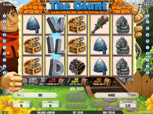 The Giant :: Multiple winning paylines