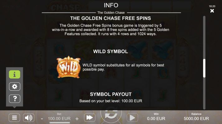 The Golden Chase :: Wild Symbols Rules