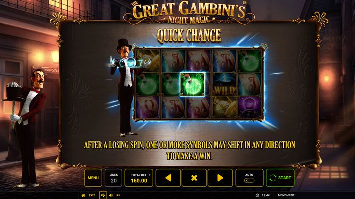The Great Gambini's Night Magic :: Quick Change Feature Rules