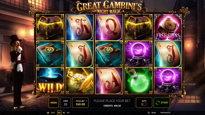 The Great Gambini's Night Magic :: Main Game Board