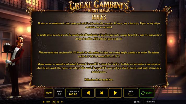 The Great Gambini's Night Magic :: General Game Rules