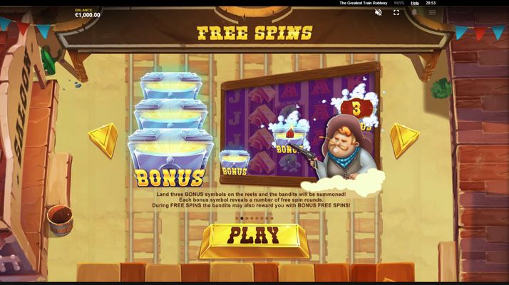 The Greatest Train Robbery :: Free Spins Rules
