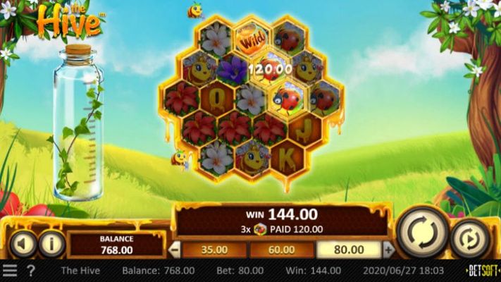 The Hive :: Multiple winning paylines