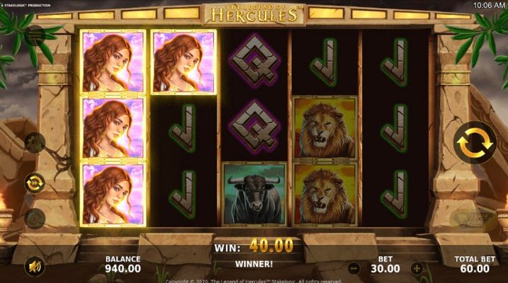 The Legend of Hercules :: Multiple winning paylines