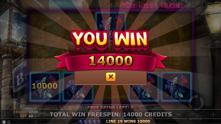 Total free spins payout