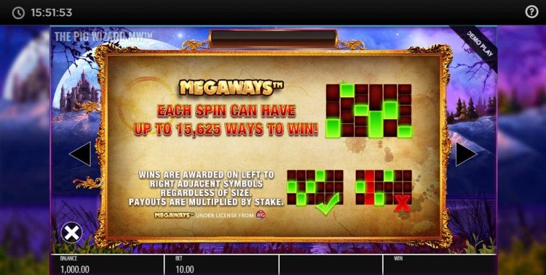 Up to 15625 Ways to Win with Megaways