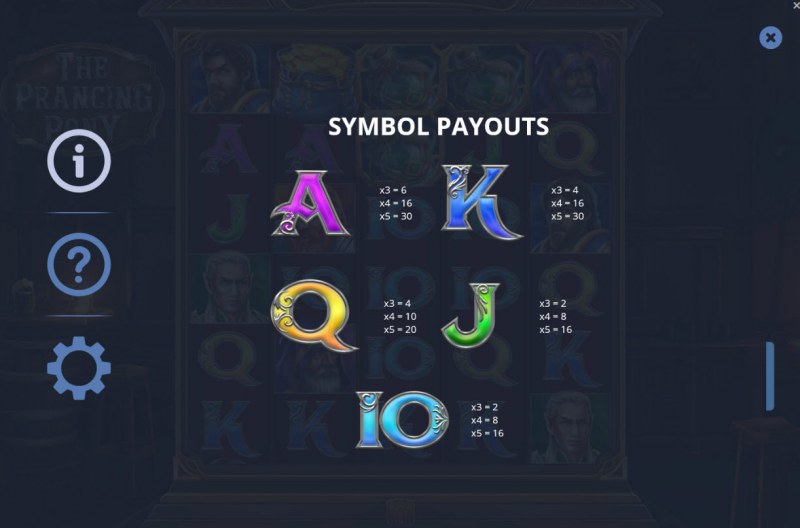 Paytable - Low Value Symbols