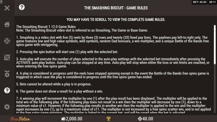 The Smashing Biscuit :: General Game Rules