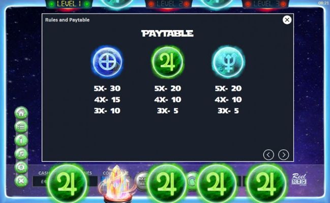 Paytable - Low Value Symbols