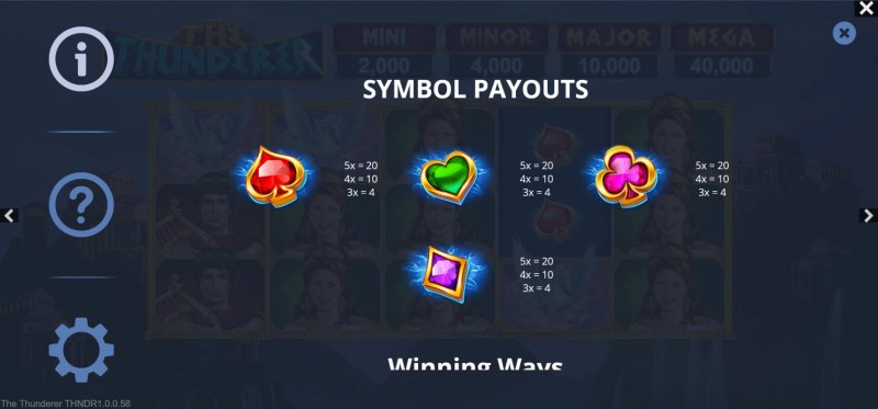 Paytable - Low Value Symbols