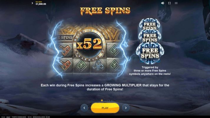 Thor's Vengeance :: Free Spin Feature Rules
