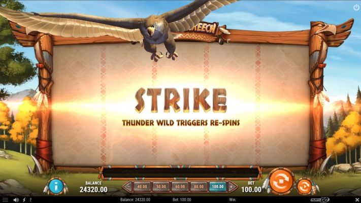 Strike feature triggers randomly during any spin