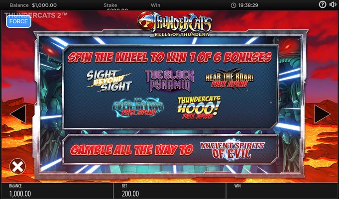 Thundercats Reels of Thundera :: Bonus Game Rules