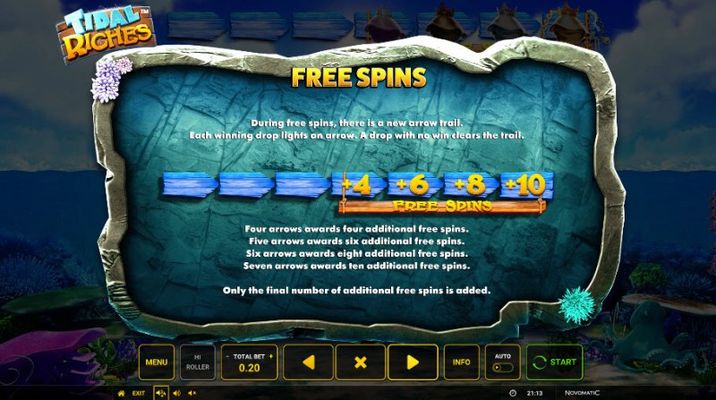 Tidal Riches :: Free Spins Rules