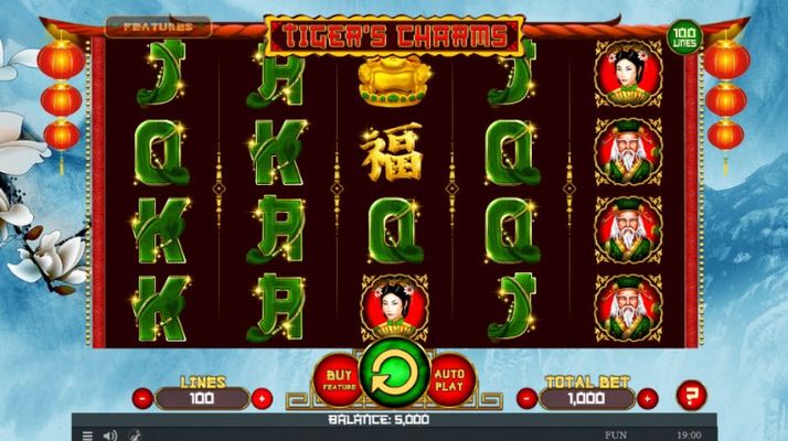 Play slots at Casitsu Casino: Casitsu Casino featuring the Video Slots Tiger's Charms with a maximum payout of $3,000,000