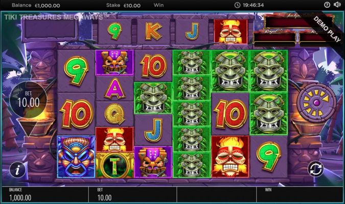 Tiki Treasures Megaways :: Main Game Board