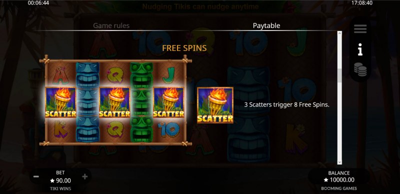 Tiki Wins :: Free Spin Feature Rules