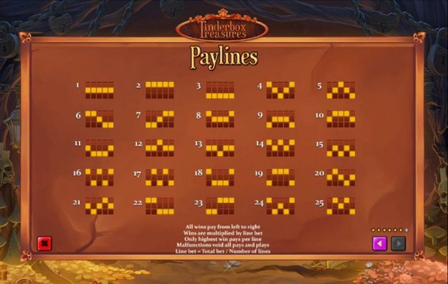 Paylines 1-25