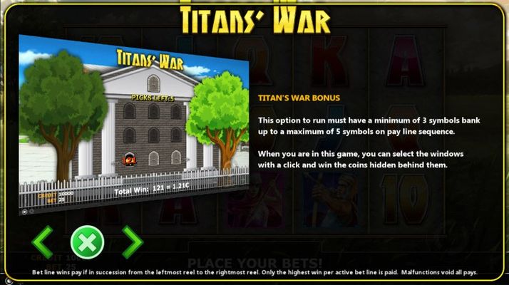 Titan's War :: Bonus Game Rules