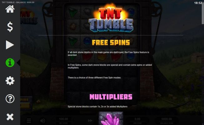 TNT Tumble :: Free Spins Rules