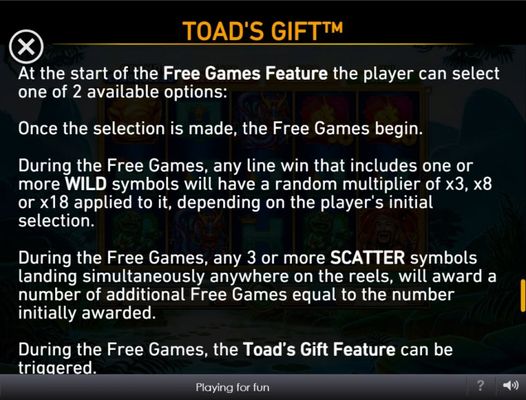 Toad's Gift :: Free Game Rules