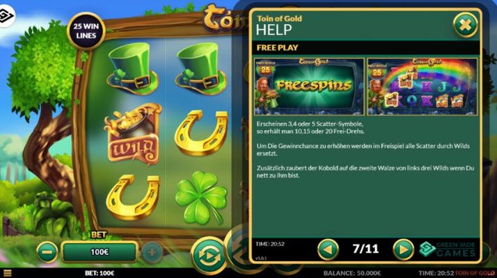 T'oin of Coin :: Free Spins Rules