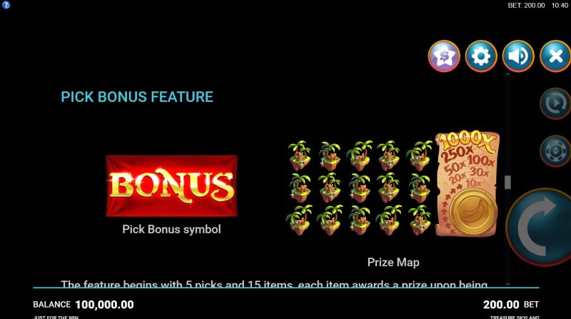 Treasure Skyland :: Pick Bonus Feature