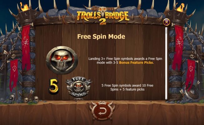 Trolls Bridge 2 :: Free Spins Rules