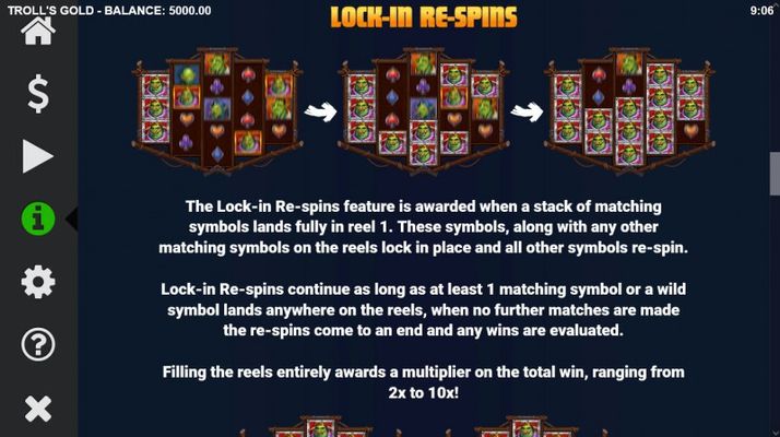 Troll's Gold :: Lock-In Re-Spins