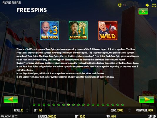Trump It Deluxe :: Free Spins Rules