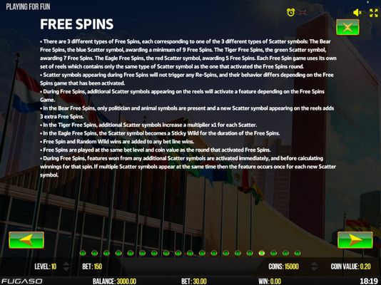 Trump It Deluxe :: Free Spins Rules