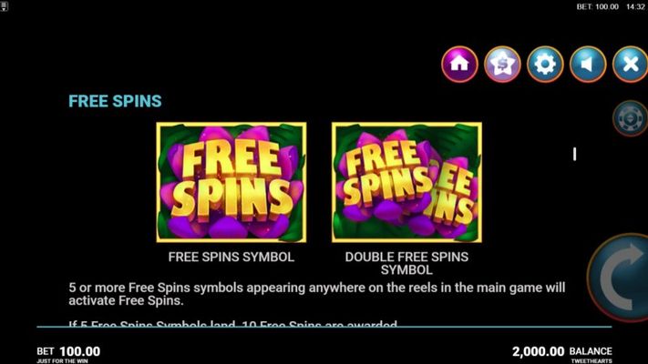 Tweet Hearts :: Free Spins Rules