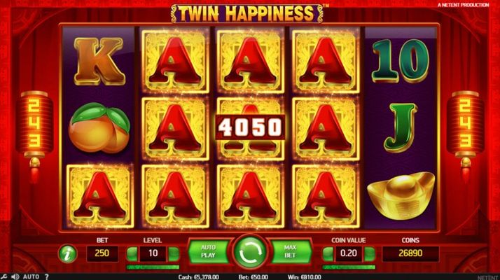 Twin Happiness :: Multiple winning combinations leads to a big win