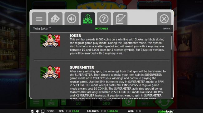 Joker and Supermeter Symbols Rules